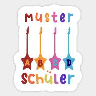 Musterschüler ABCD Rockstar T shirt Sticker